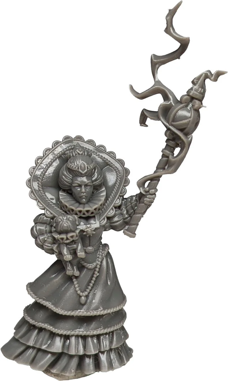 Fantasy miniature sculpt prepared for resin printing